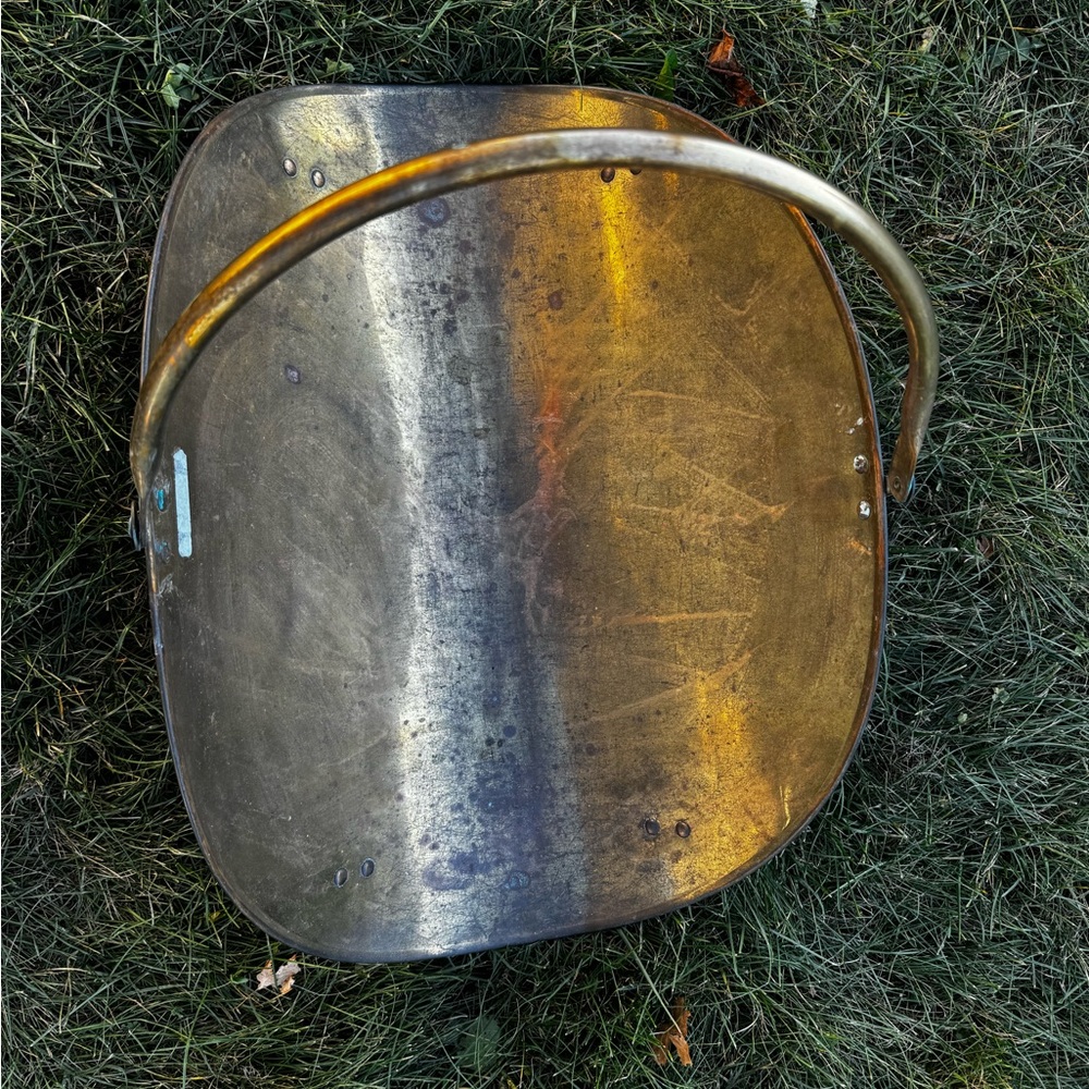 Elegant Brass and Silver Metal Basket
